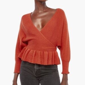 Idem Ditto Sweater Womens Small Ribbed Open Back Boho Dainty Indie Soft Stretch